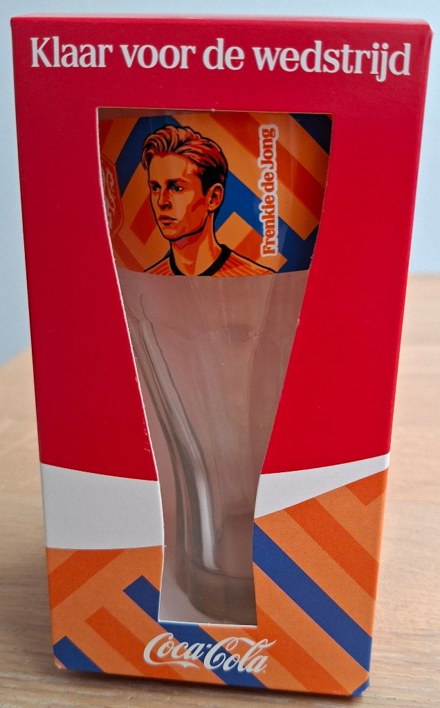 Coca Cola glas WK voetbal 2026 Frenkie de Jong, Ophalen of Verzenden, Nieuw, Overige binnenlandse clubs