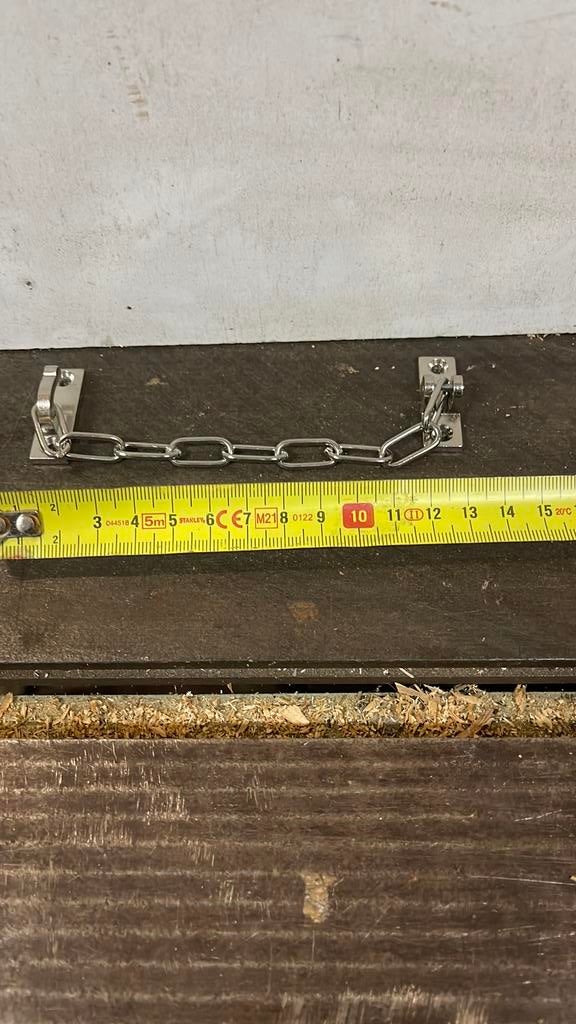 Deurketting, Doe-het-zelf en Verbouw, Hang- en Sluitwerk, Ophalen of Verzenden, Zo goed als nieuw, Slot