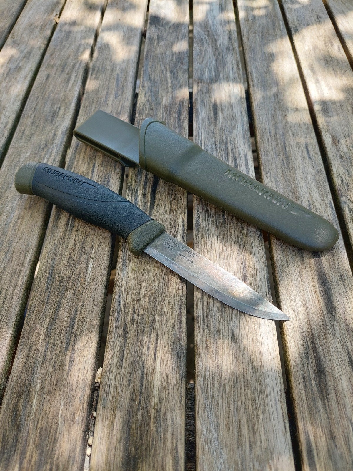 Morakniv Companion MG carbon met patina, Doe-het-zelf en Verbouw, Gereedschap | Handgereedschap, Ophalen of Verzenden, Gebruikt