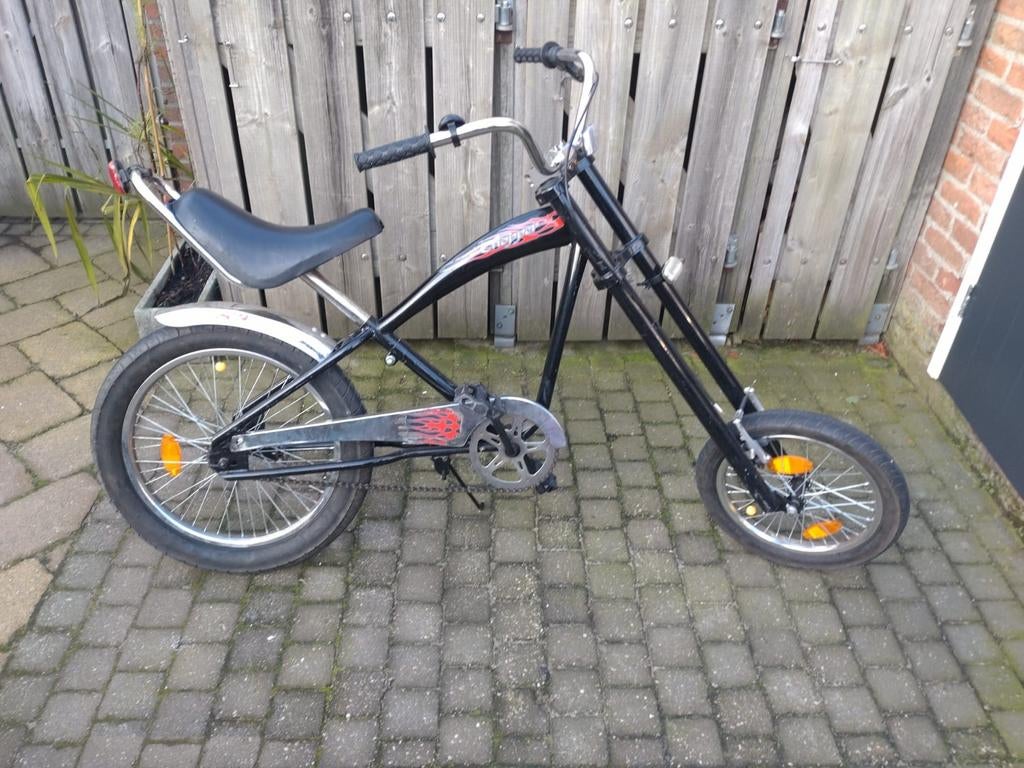 Stoere Chopper Kinderfiets - 16/20 inch, Minder dan 47 cm, Ophalen, Gebruikt, Staal