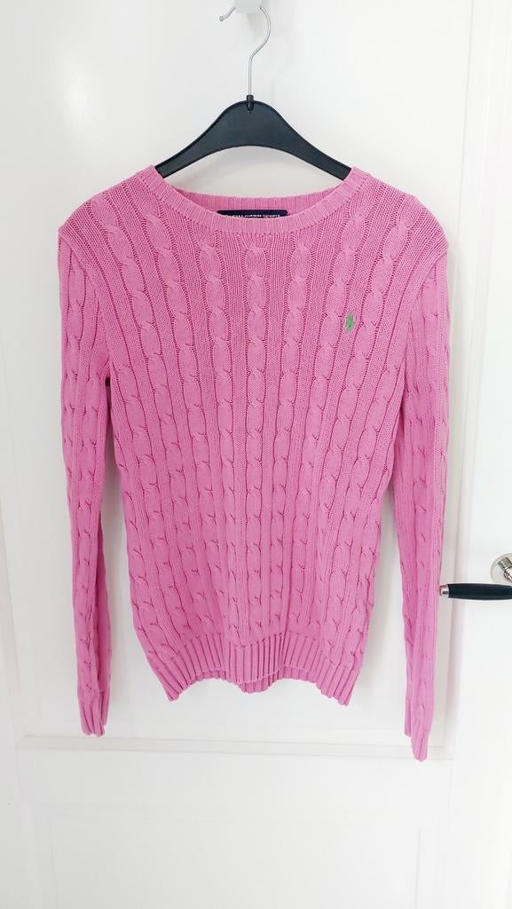 Ralph Lauren kabelgebreide trui maat S, Ophalen of Verzenden, Ralph Lauren, Roze, Maat 36 (S)