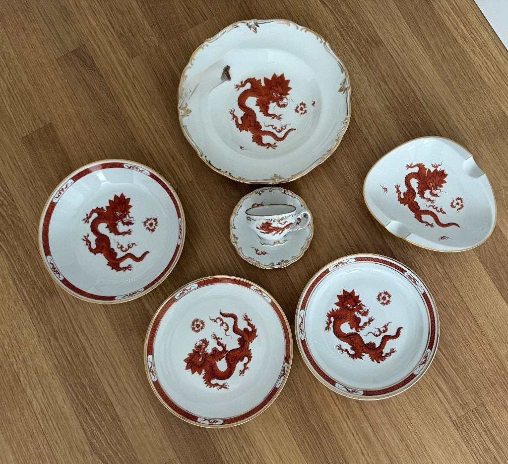 Porseleinen serviesje - Ming Dragon - Weimar porselein - PGH, Antiek en Kunst, Ophalen