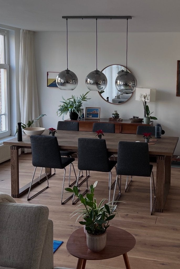 IKEA MÖRBYLÅNGA eettafel + 6 LILLÅNÄS eetkamerstoelen, Ophalen, Eikenhout, 200 cm of meer, 50 tot 100 cm
