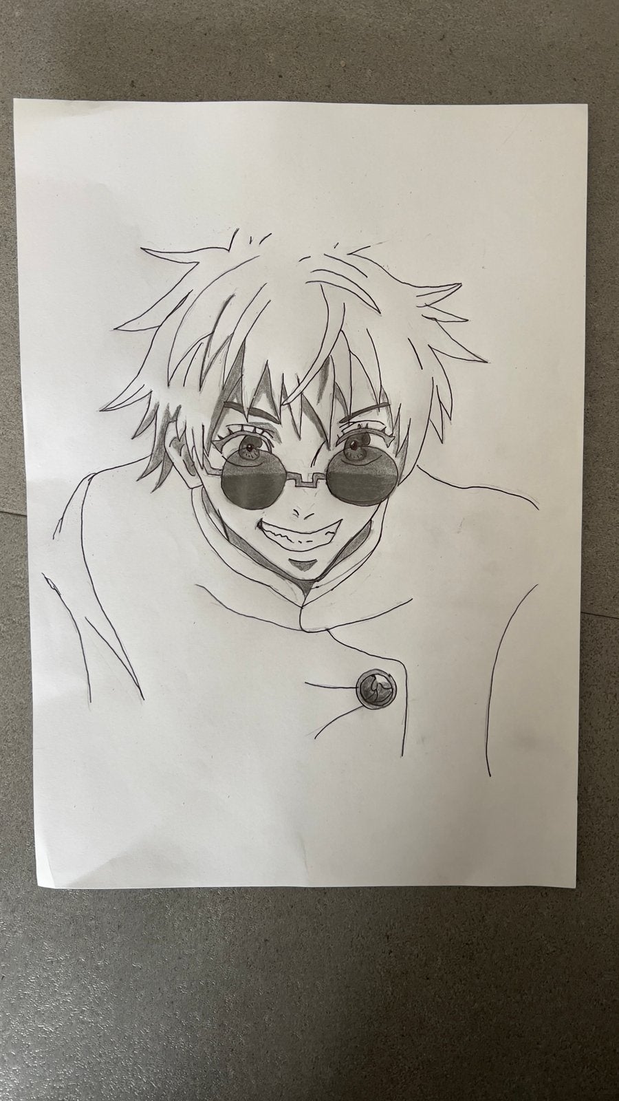 Handgetekende Gojo Satoru Tekening - Jujutsu Kaisen (JJK), Antiek en Kunst, Ophalen of Verzenden, Tekening, Potloodtekening, Handgemaakt