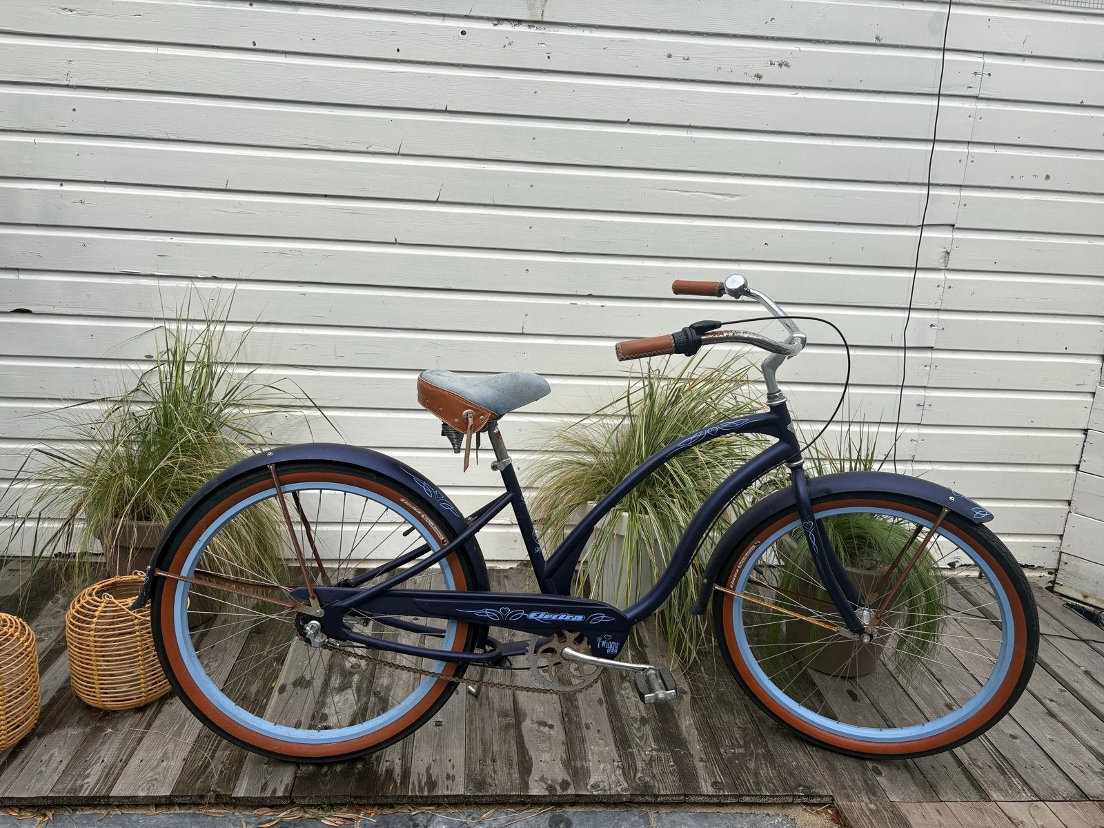 Electra Stream Ride Damesfiets - Donkerblauw, Terugtraprem, Gebruikt, Versnellingen, 50 tot 53 cm