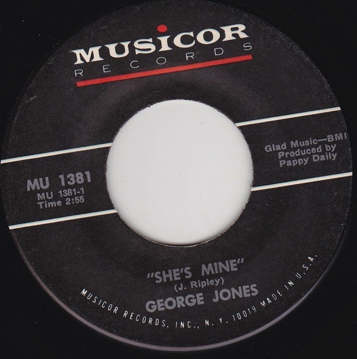 Georges Jones - She's Mine 7", Ophalen of Verzenden, Zo goed als nieuw, 7 inch, Country en Western