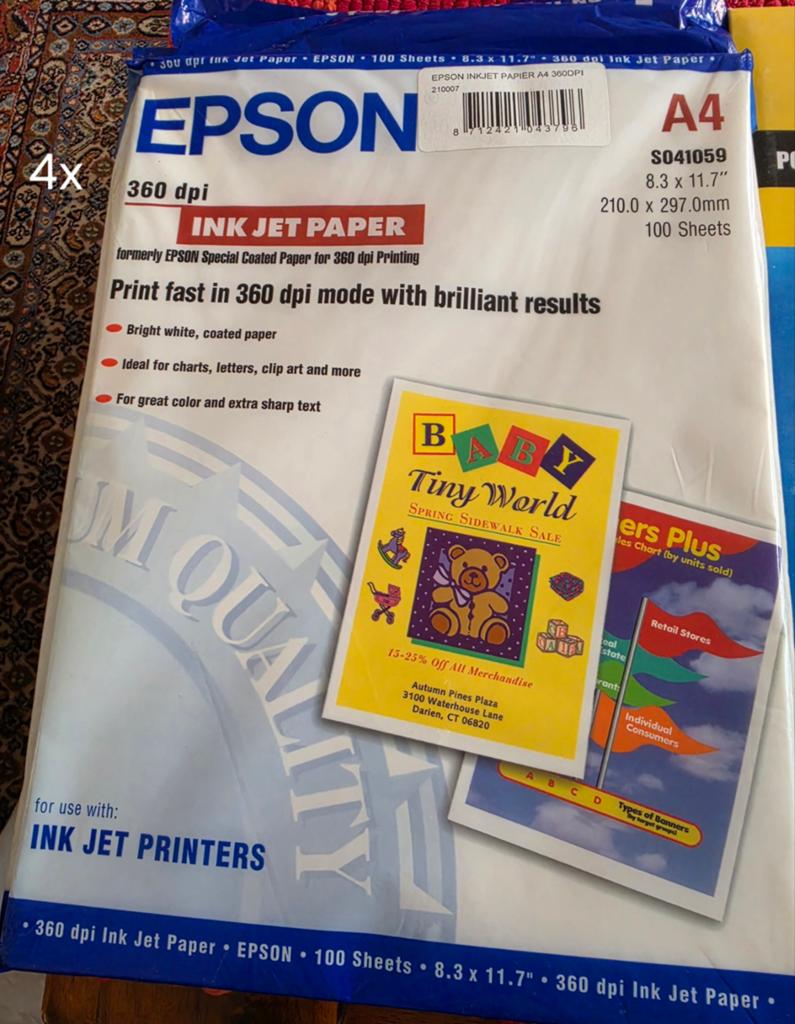 Diverse fotopapier en lamineerhoezen - Grote partij, A4, Epson, Nieuw, Glanzend