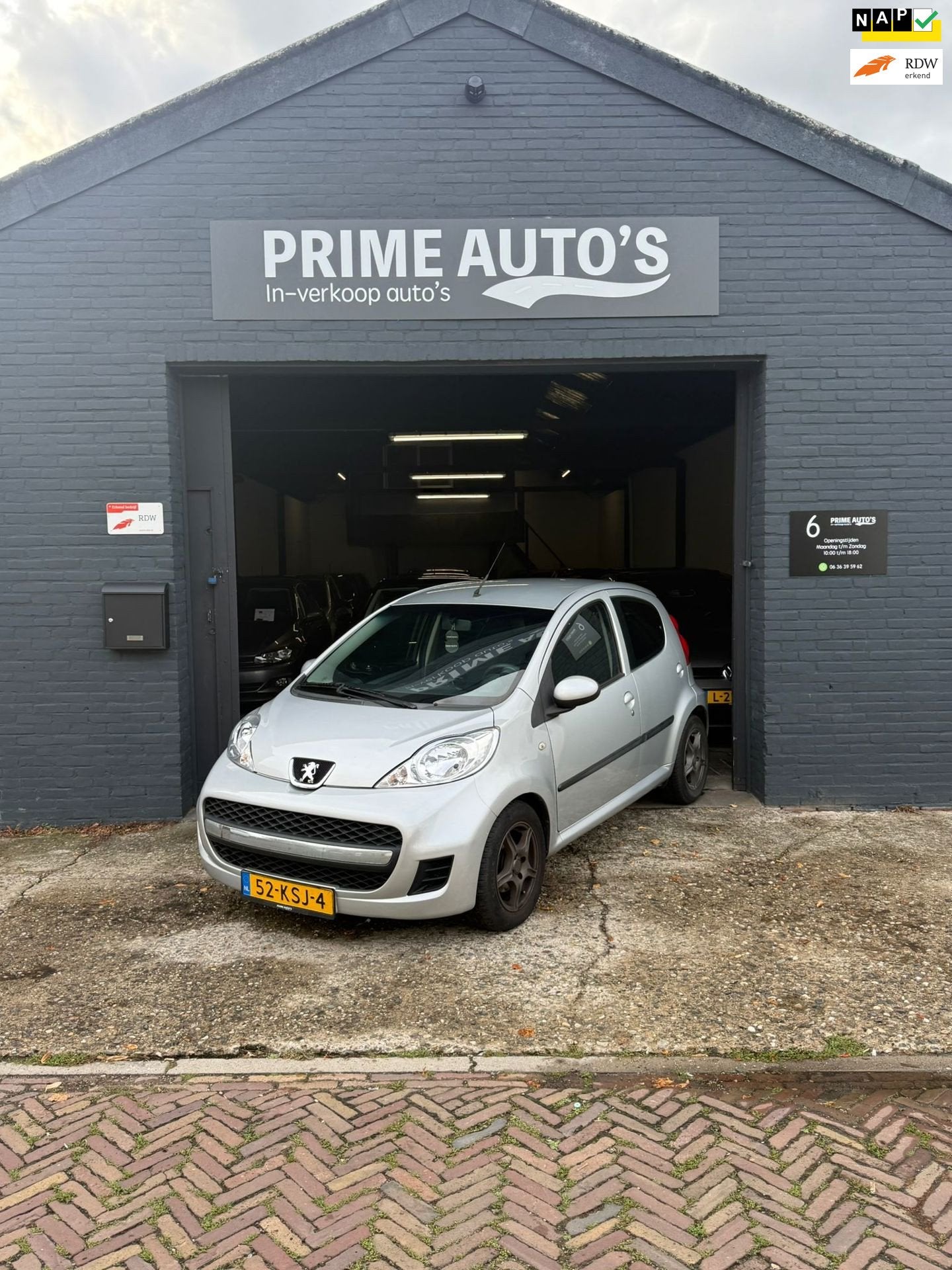 Peugeot 107 1.0-12V Airco | Elektrische Ramen 2010, Voorwielaandrijving, Stof, Gebruikt, Zwart