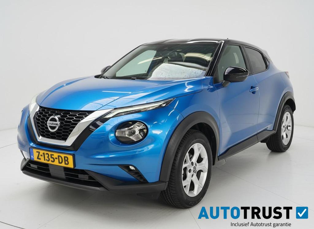 Nissan Juke DIG-T 115PK AUTOMAAT CAMERA KEYLESS LED, Stof, Euro 6, Blauw, Bedrijf