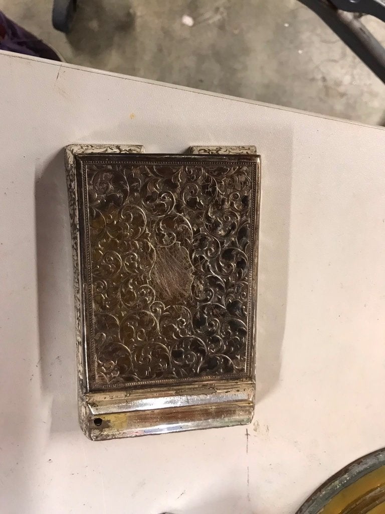 Zilveren rokerssetje Art Nouveau-stijl WD-028, Ophalen of Verzenden, Zilver