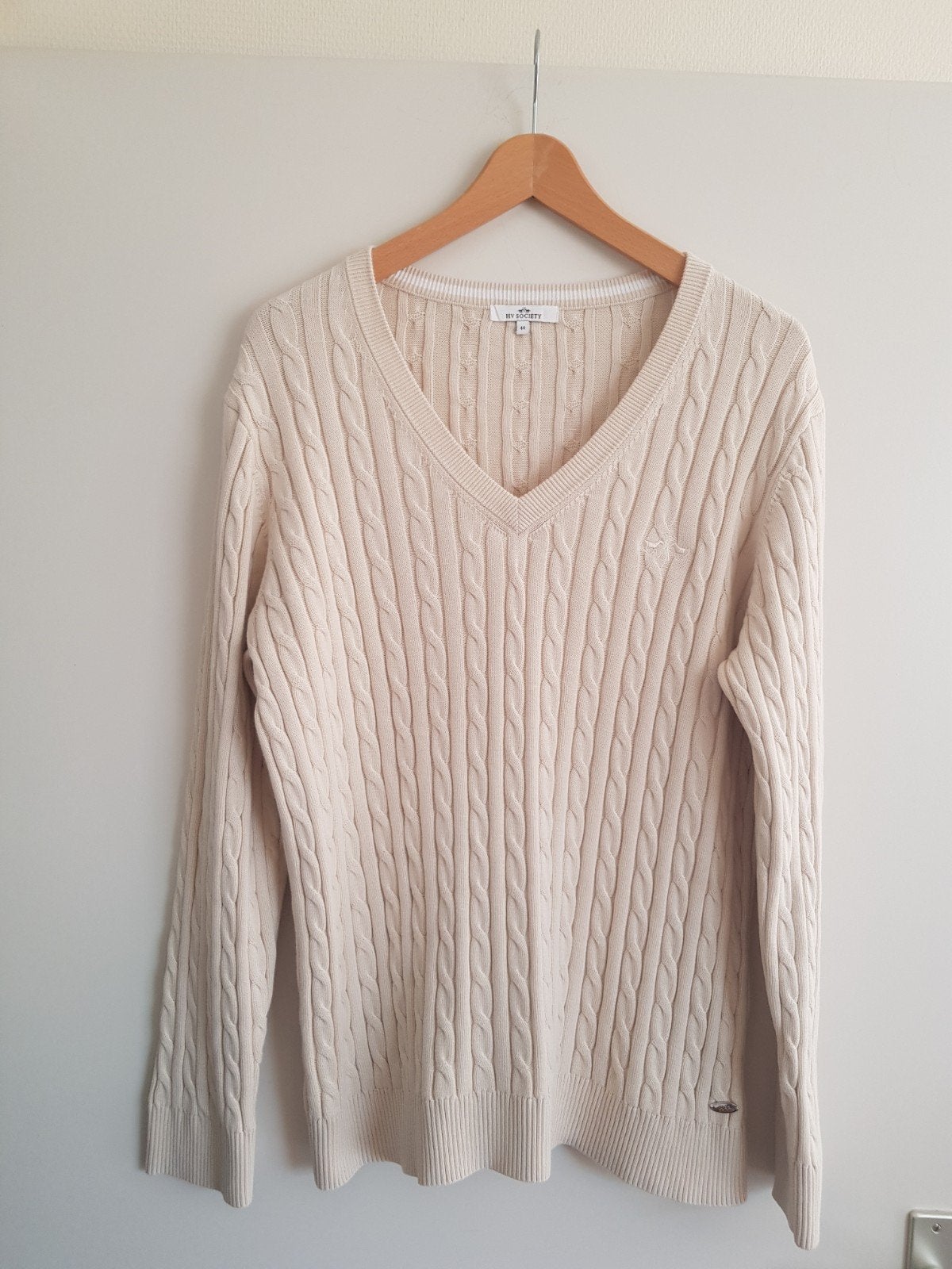 HV Society beige katoenen kabel trui maat 44 NIEUW, Maat 42/44 (L), Nieuw, Ophalen of Verzenden, HV Society