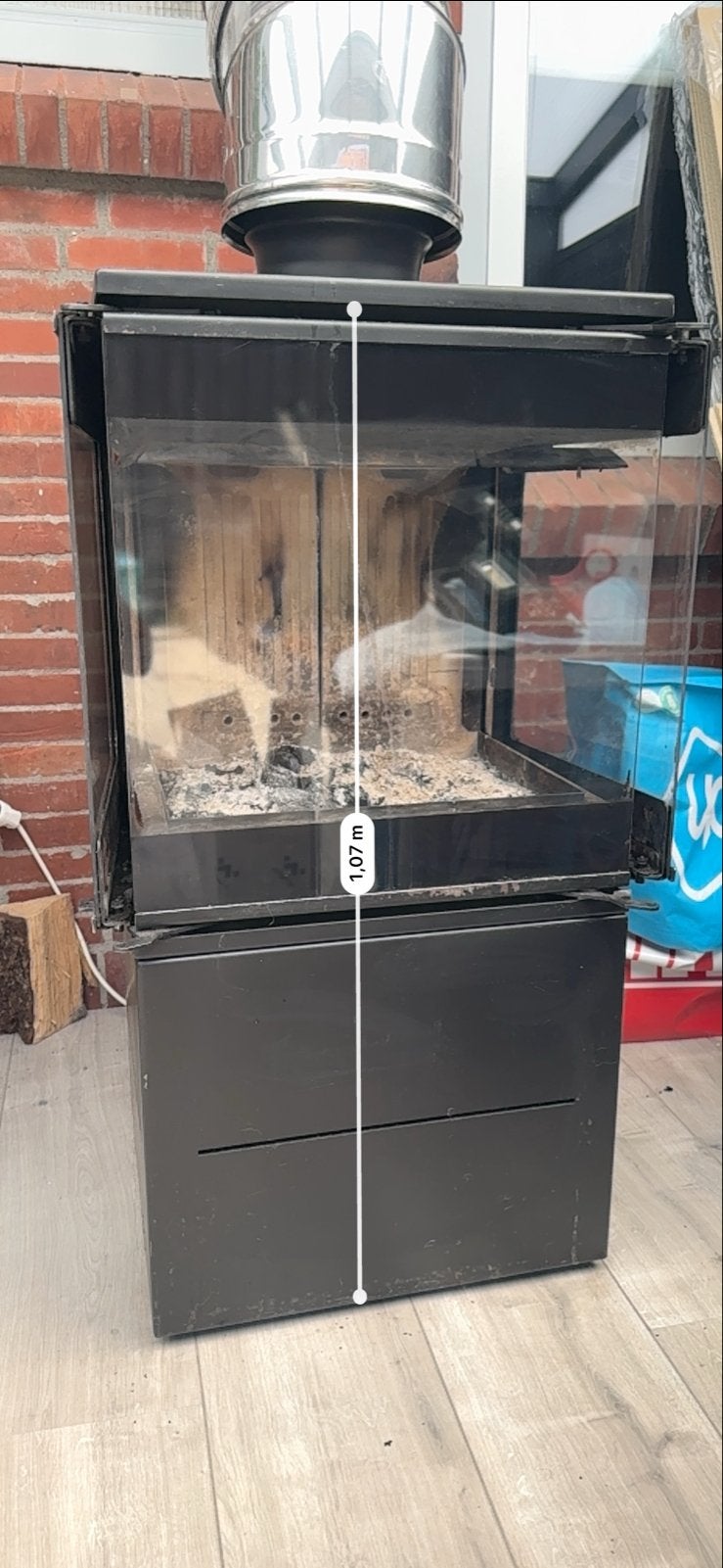 A.Caminetti Scandinavië 50 Houtkachel - 7-12 kW, Ophalen, Gebruikt, Vrijstaande haard, Houthaard