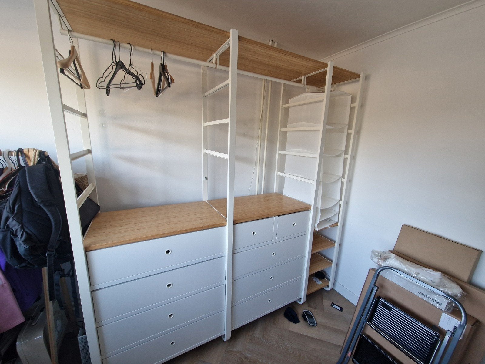 IKEA Elvarli Kast - 215x205x55 cm - Eenvoudig te monteren, Ophalen, Overige materialen, Gebruikt, 200 cm of meer
