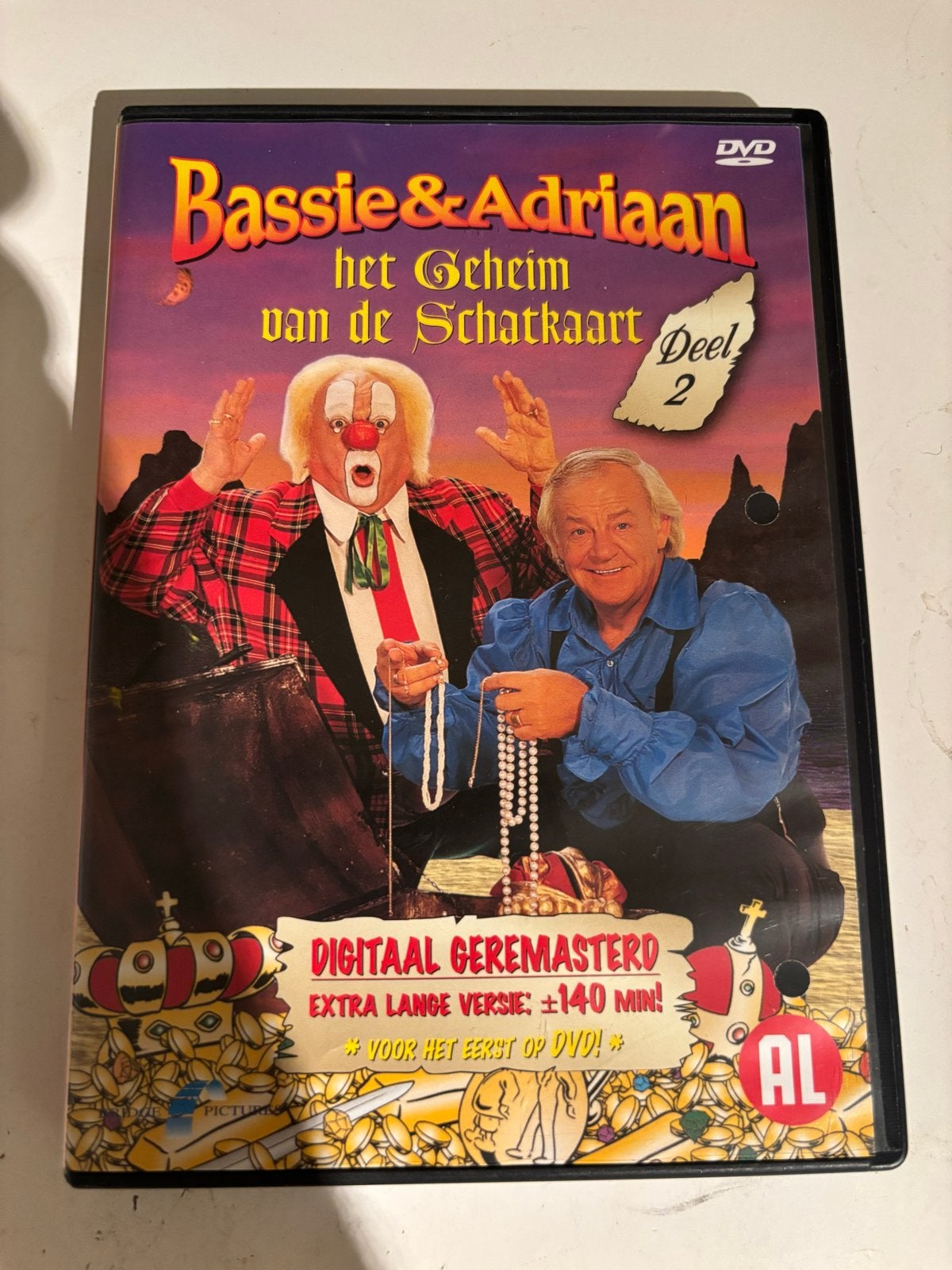 Bassie & Adriaan: Het Geheim van de Schatkaart Deel 2 DVD, Avontuur, Gebruikt, Alle leeftijden, Ophalen of Verzenden