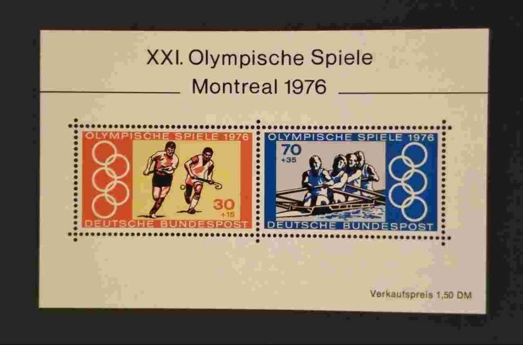 DUITSLAND - blok Olympische Spiele Montreal 1976, Verzenden, BRD, Postfris