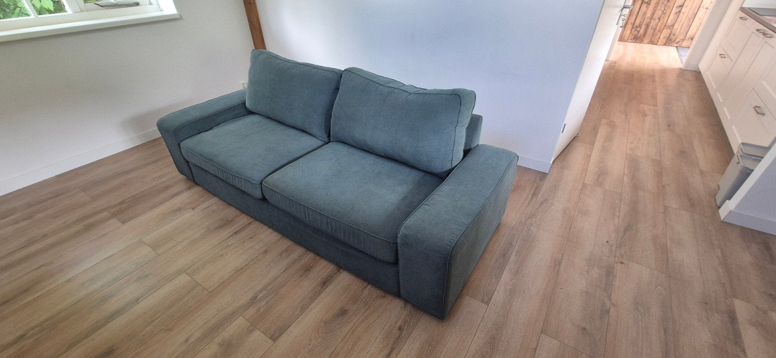 Kivik bank van de bekende Zweedse winkel (incl. hocker), Ophalen, Driepersoons, 75 tot 100 cm, Zo goed als nieuw