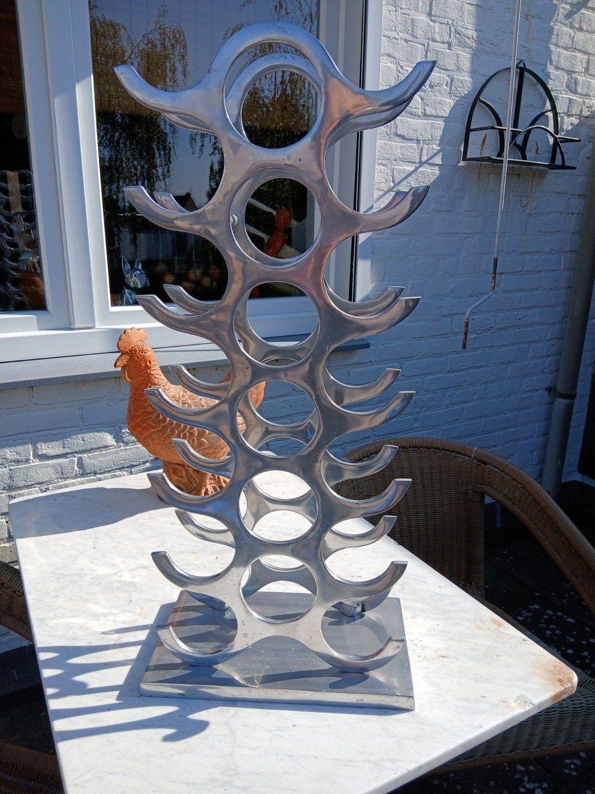 Michael Noll Design Aluminium Wijnrek voor 20 flessen, Ophalen of Verzenden, Metaal