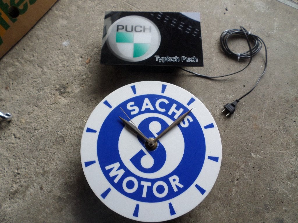 reclame puch/ sachs, Verzamelen, Ophalen, Zo goed als nieuw, Lichtbak of (neon) lamp