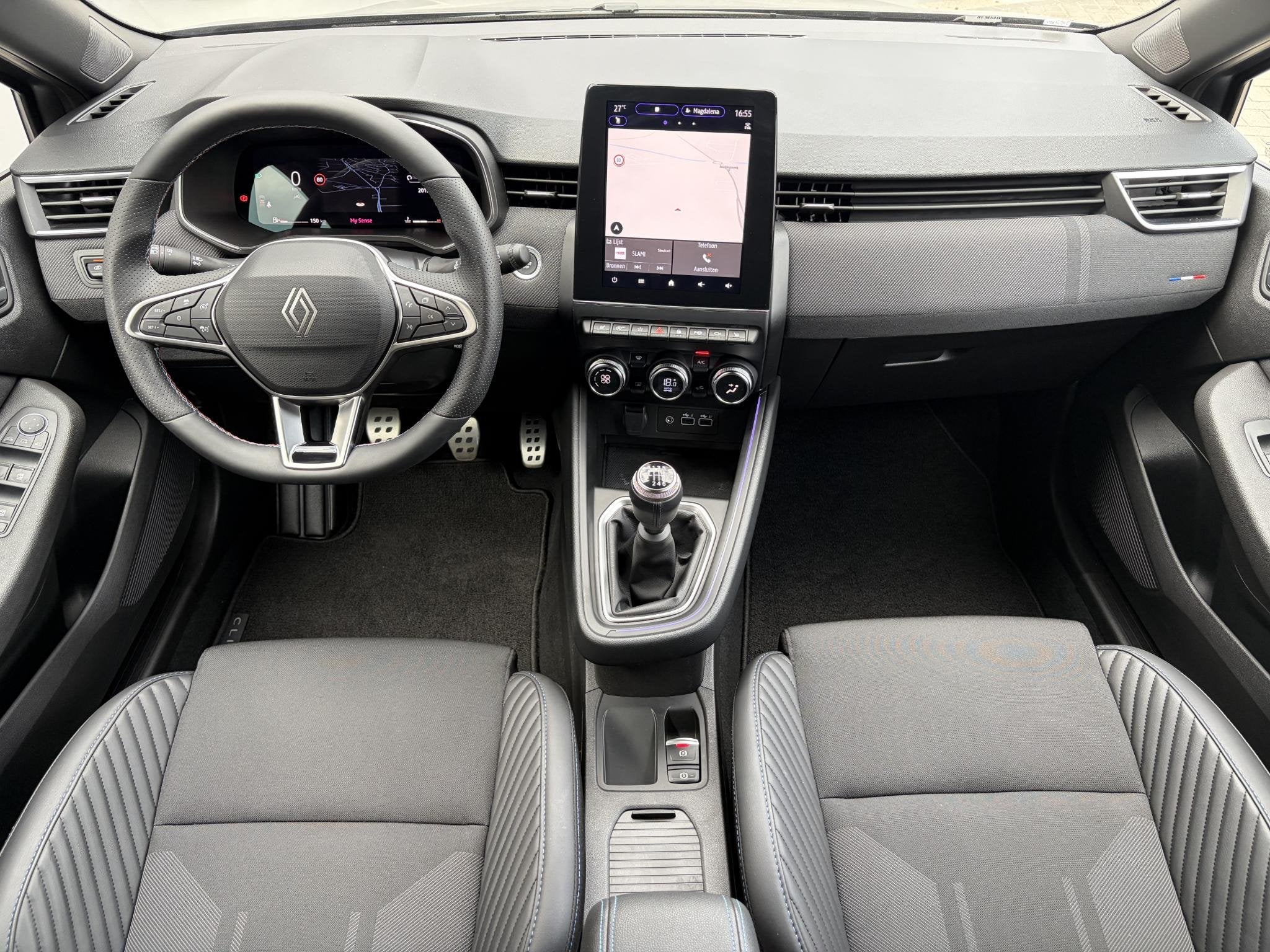 Renault Clio 1.0 Esprit Alpine / Stoel & Stuurverwarming / 3, Auto's, Voorwielaandrijving, Gebruikt, Euro 6, Leder en Stof