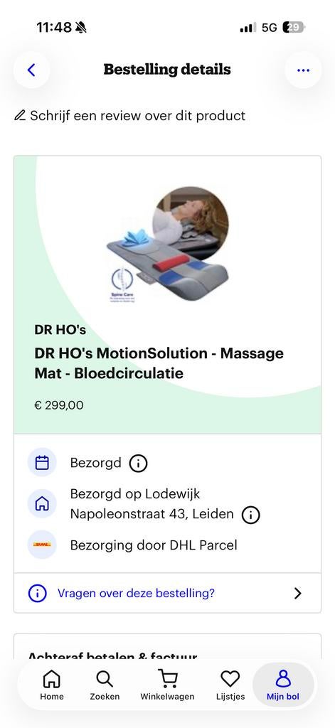 DR HO's MotionSolution Massage Mat - Bloedcirculatie, Sport en Fitness, Massageproducten, Ophalen of Verzenden, Zo goed als nieuw