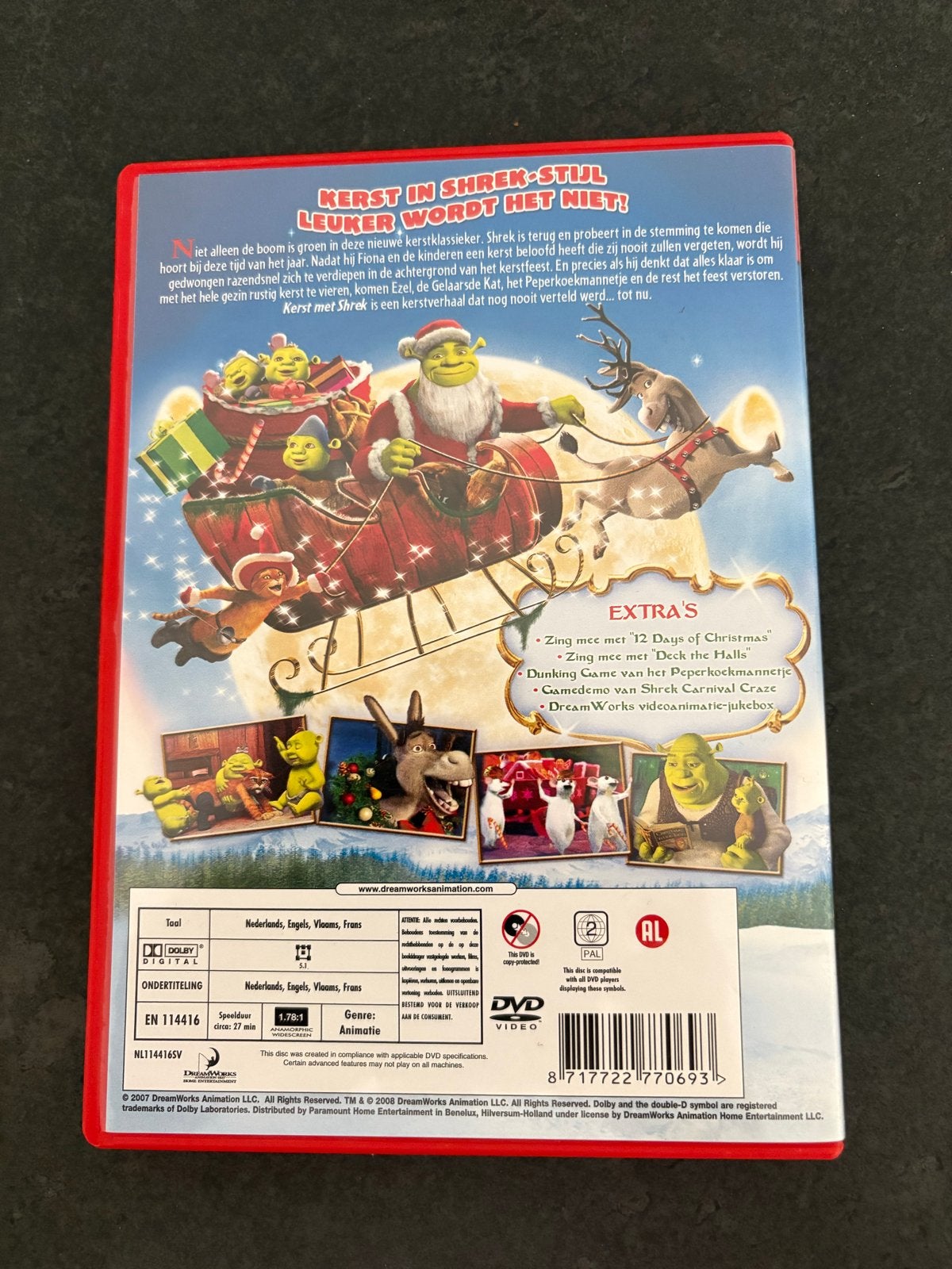 Kerst met Shrek DVD - De eerste Shrek Kerst DVD!, Alle leeftijden, Ophalen of Verzenden, Zo goed als nieuw, Komedie