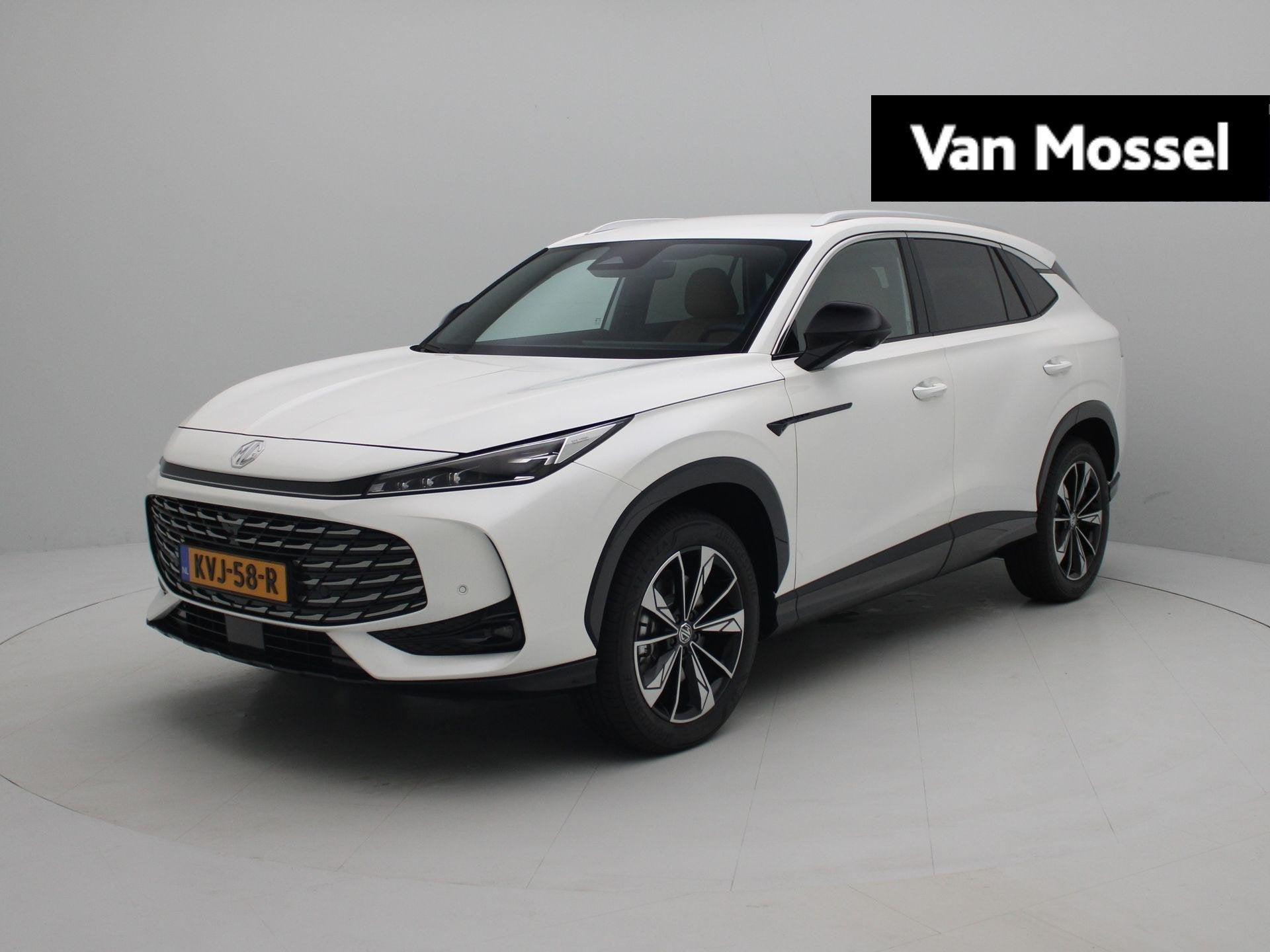 MG HS 1.5 Hybrid+ Aut. Luxury | Demo | Bruin Interieur | Nav, Auto's, 12 maanden, Gebruikt, 4 cilinders, Wit