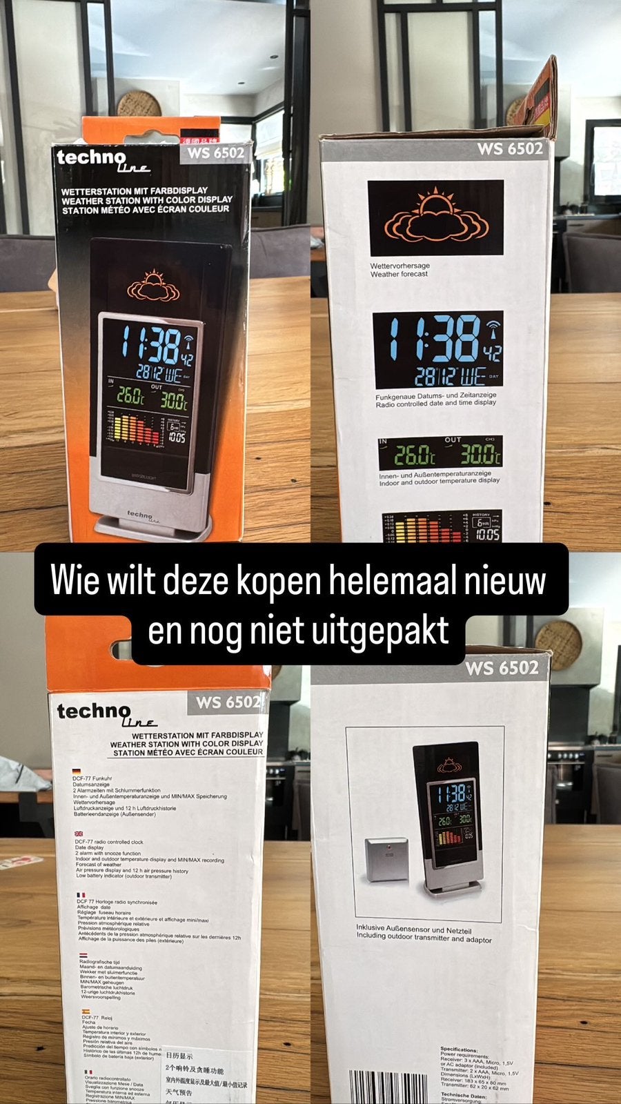 Weerstation, Ophalen of Verzenden, Nieuw, Weerstation