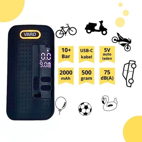Varo luchtpomp 8 volt | 2000 mAh, Ophalen, Nieuw, Elektrisch