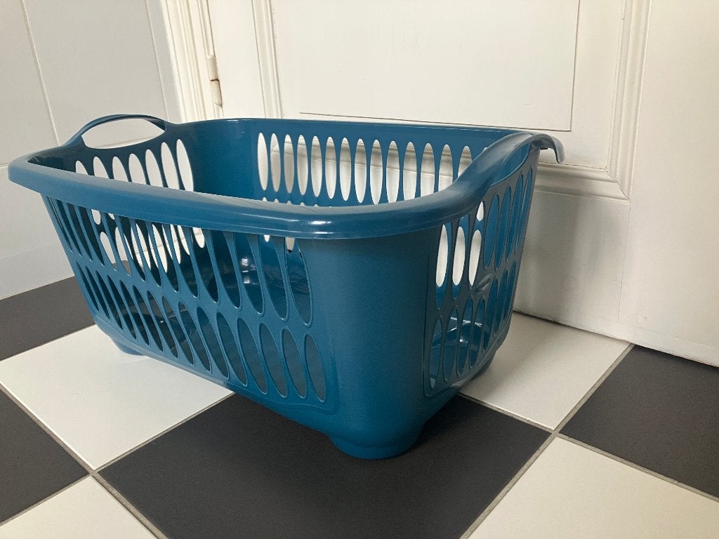 Een goede stevige wasmand kunststof - groen - Zie foto’s, Ophalen, Overige merken, Zo goed als nieuw, Wasmand