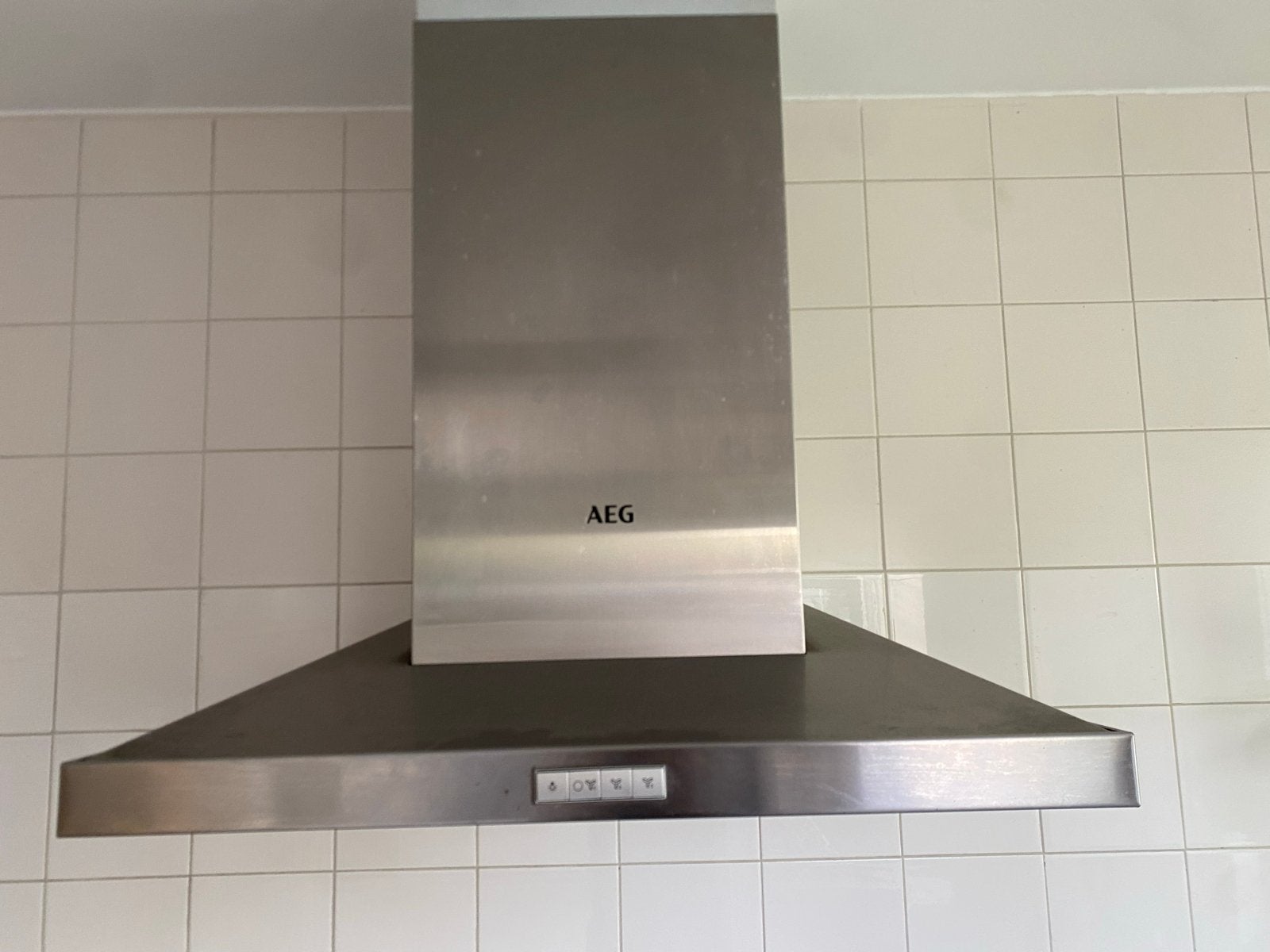 Goed werkende AEG afzuigkap - Zelf demonteren, Ophalen, Gebruikt, Vrijstaand, Wandschouwkap