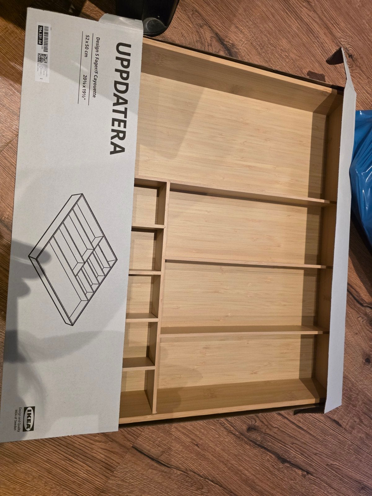 IKEA UPPDATERA Bestekbak Bamboe 52x50 cm, Ophalen, Overige typen, Hout, IKEA