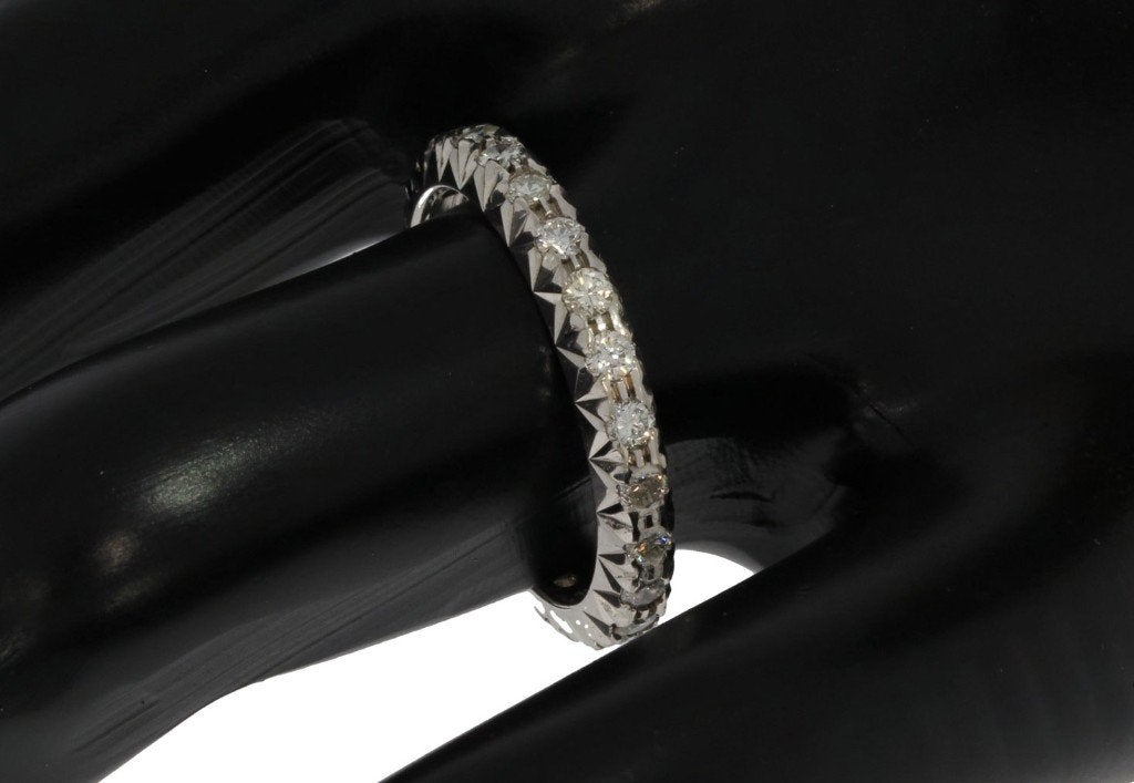 Diamanten 14k gouden alliance rij ring dame briljant fraai, Sieraden, Tassen en Uiterlijk, Voordeelsieraden, Ophalen of Verzenden