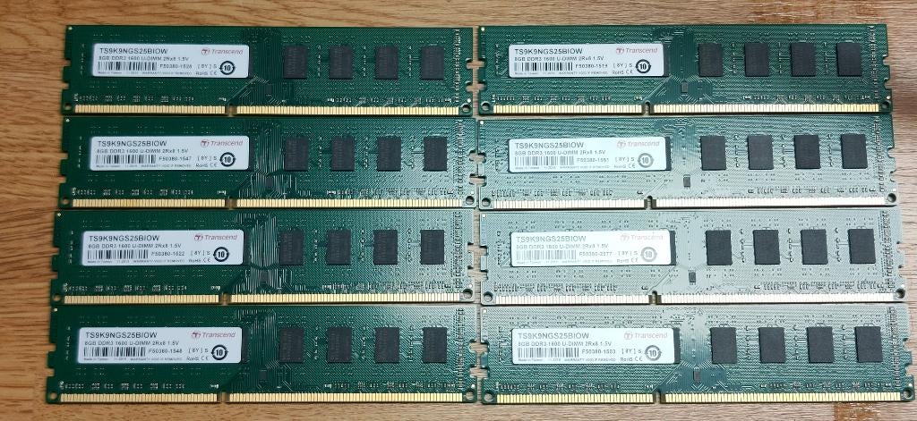 Nieuw Transcend 64GB DDR3 1600MHZ, Ophalen of Verzenden, Nieuw, DDR4, Desktop