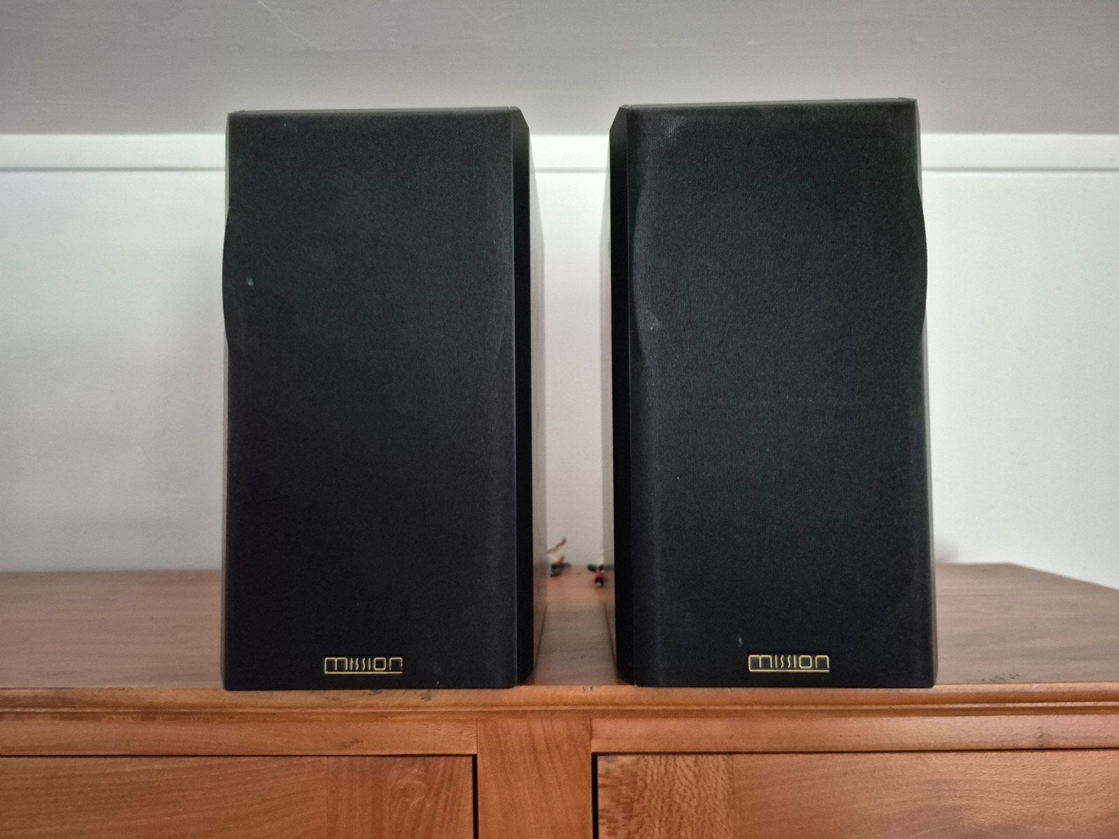 Mission 751 Boekenplank Speakers - Made in England, Gebruikt, 60 tot 120 watt, Front, Rear of Stereo speakers, Ophalen