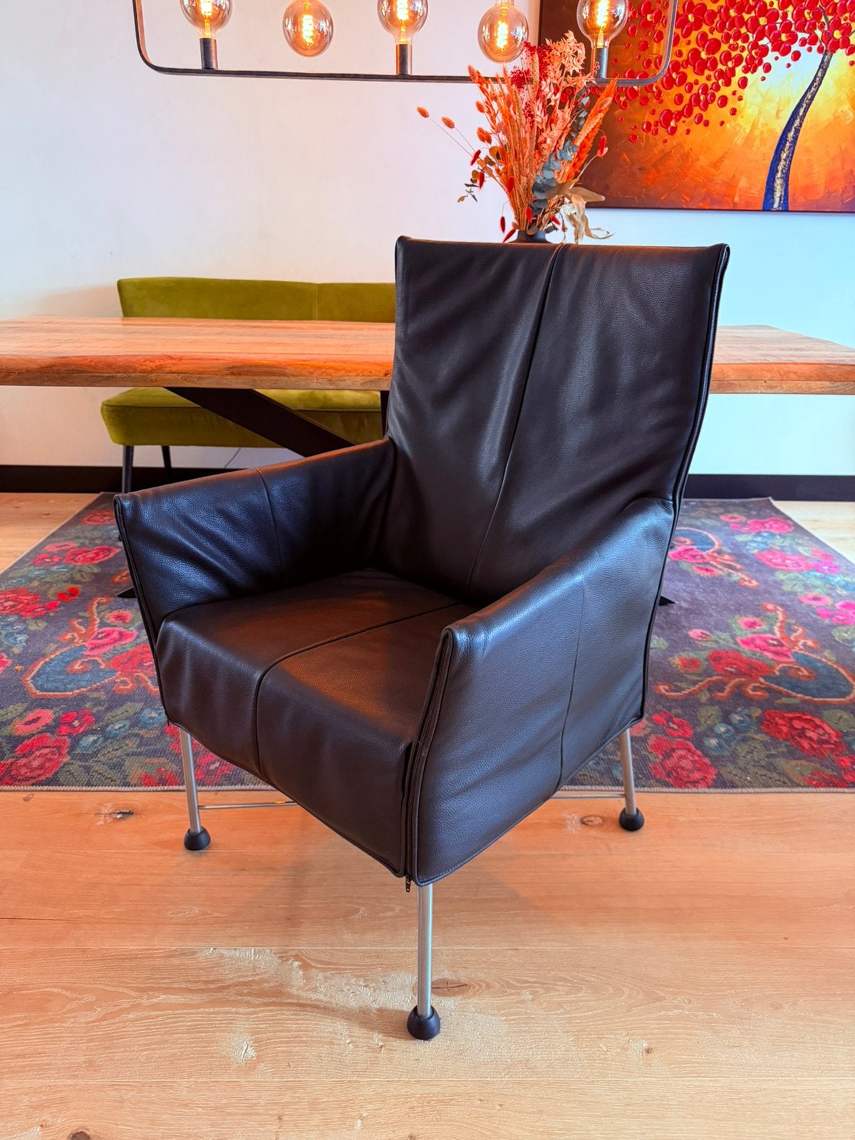 2 Montis Charlie Fauteuils, Huis en Inrichting, Ophalen, Twee, Zwart, Leer