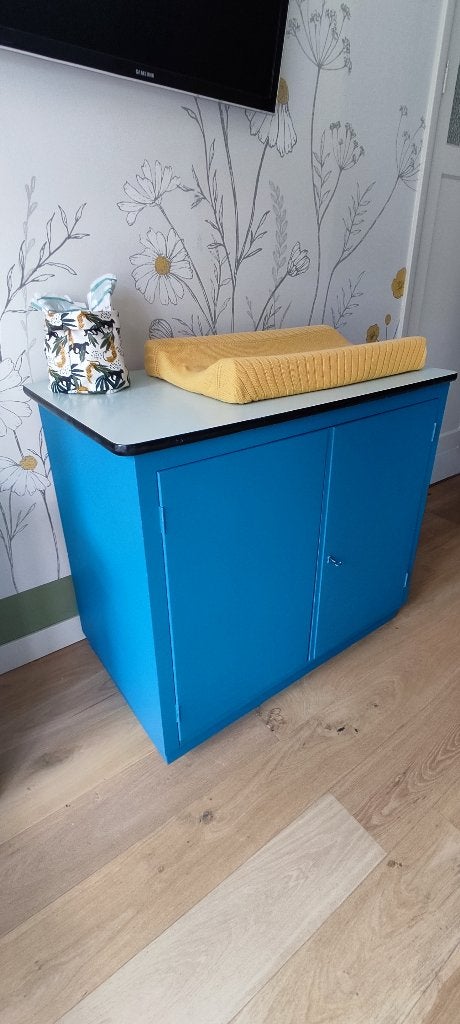 Vintage jaren 60 commode, extra hoog, Ophalen, Gebruikt, 50 tot 70 cm, 100 cm of meer