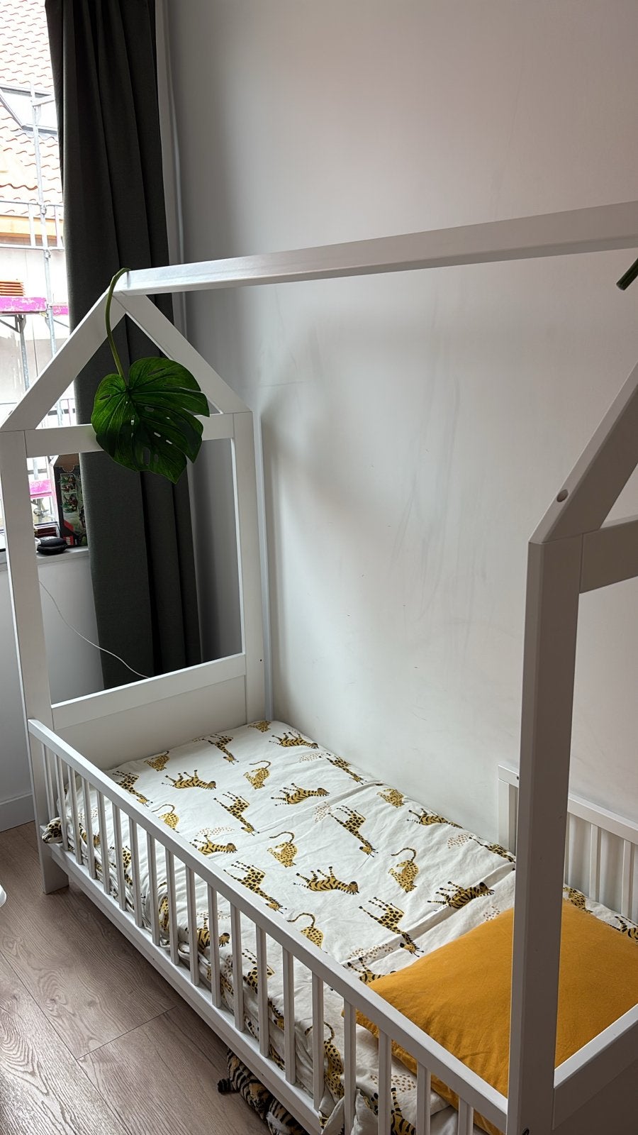 Peurer Bed 70x160 met matras en 2 dekbedovertrekken, Gebruikt, 70 tot 85 cm, Matras, 140 tot 160 cm