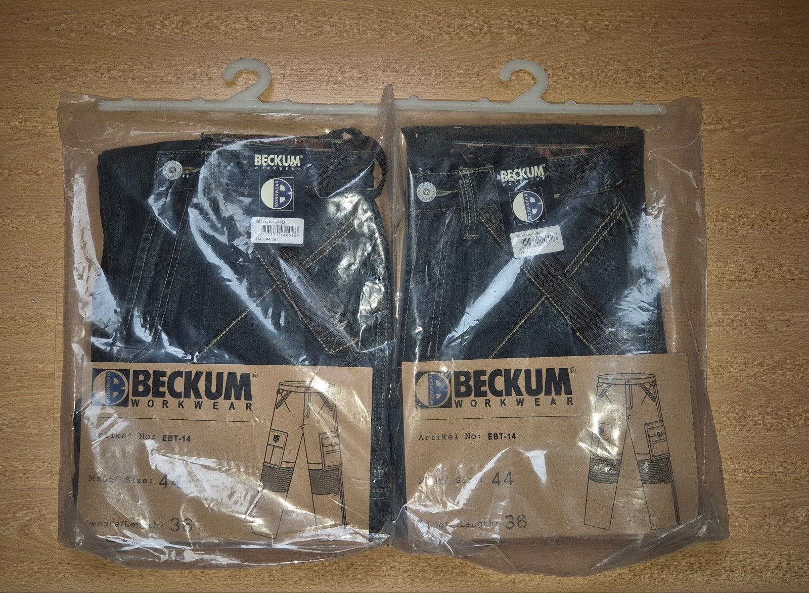 2x nieuwe Beckum Workwear spijkerbroeken - Maat 44/36, Ophalen, Blauw, Overige jeansmaten, Nieuw