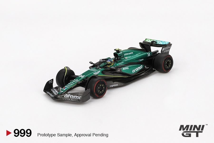 Mini GT 1/64 - Aston Martin AMR24 #14 Alonso 2024 Mgt412, Verzenden, Nieuw, Auto