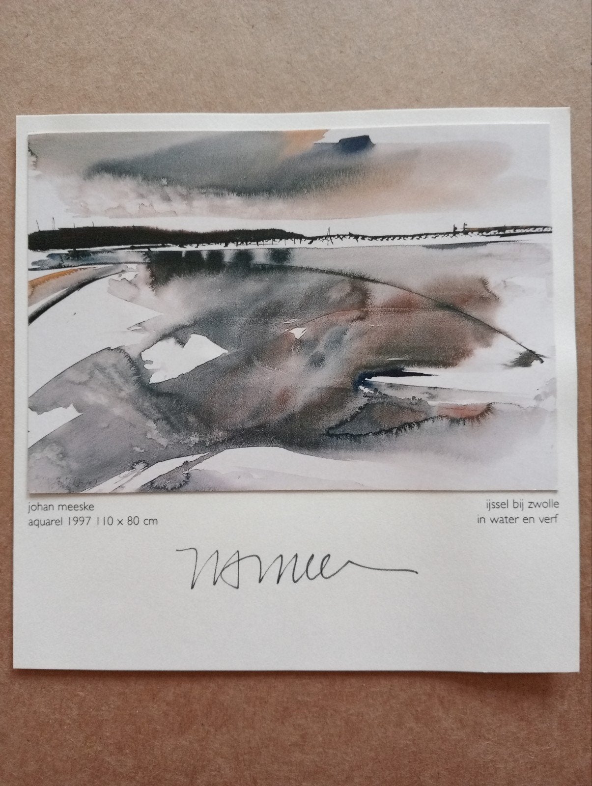 Johan Meeske Print IJssel bij Zwolle 1997, Ophalen of Verzenden