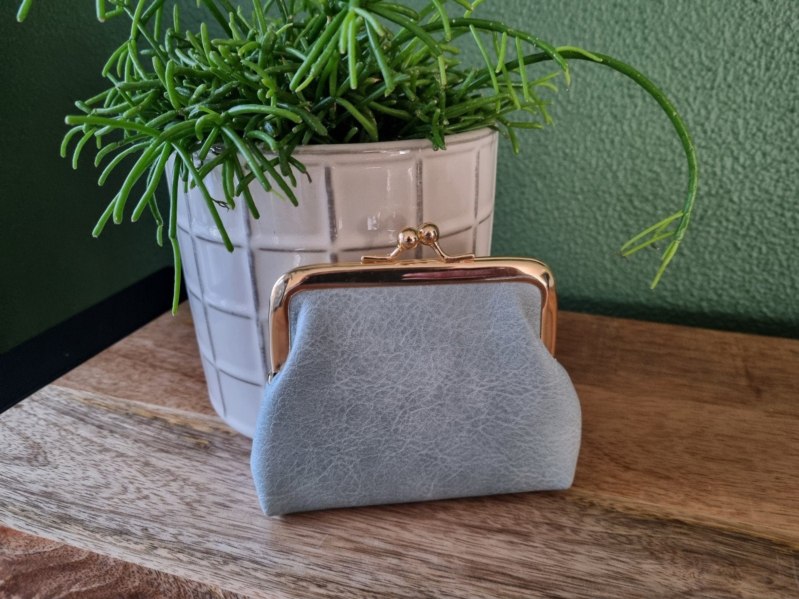 Nieuw blauw beursje met knipsluiting, Verzenden, Nieuw, Blauw, Met knipsluiting