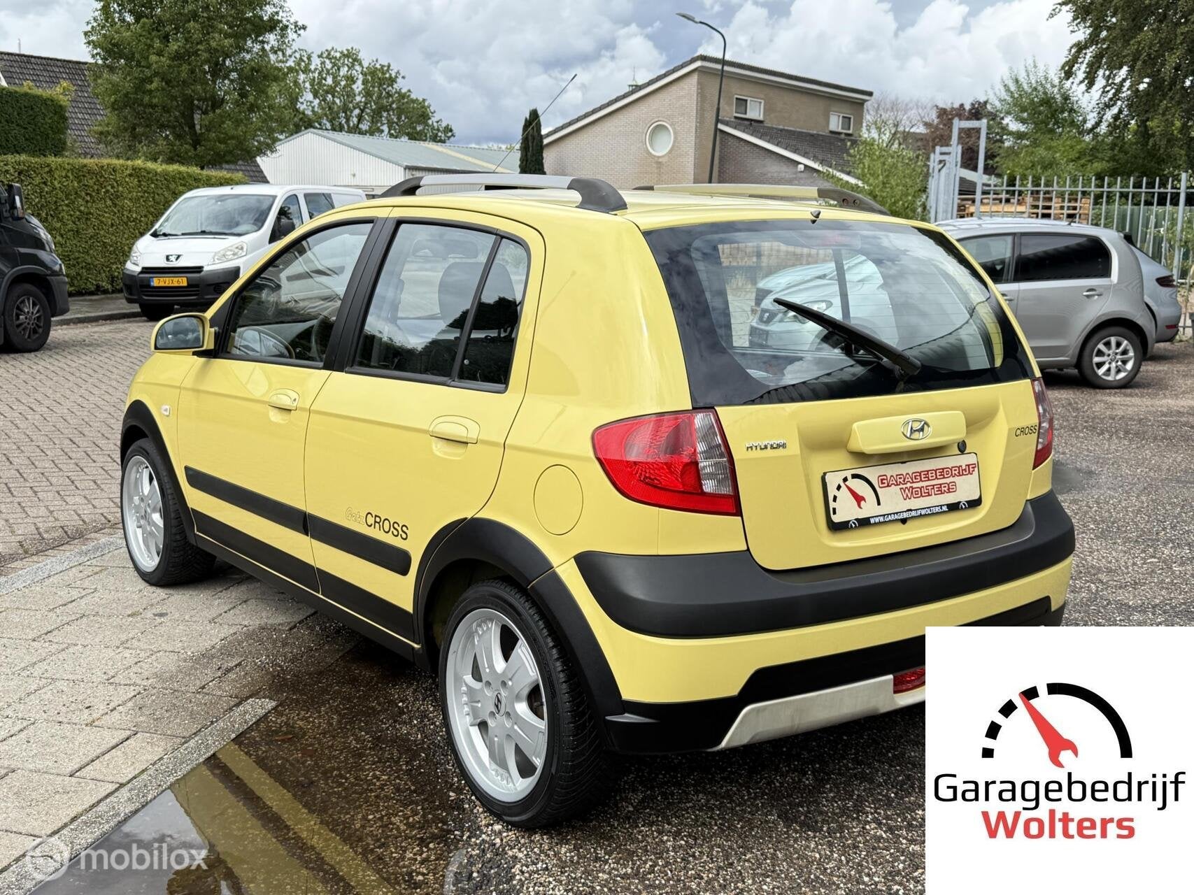 Hyundai Getz 1.4i Cross 1ste eign ext.set velgen super staat, Voorwielaandrijving, Stof, Gebruikt, Zwart