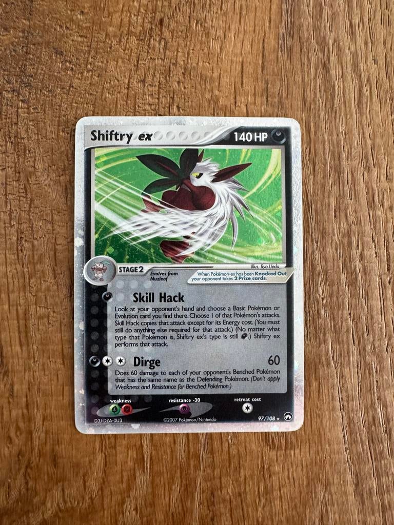 Shiftry ex Pokémon Kaart - Holo Rare (97/108) - EX Power Kee, Verzenden, Zo goed als nieuw, Losse kaart, Foil
