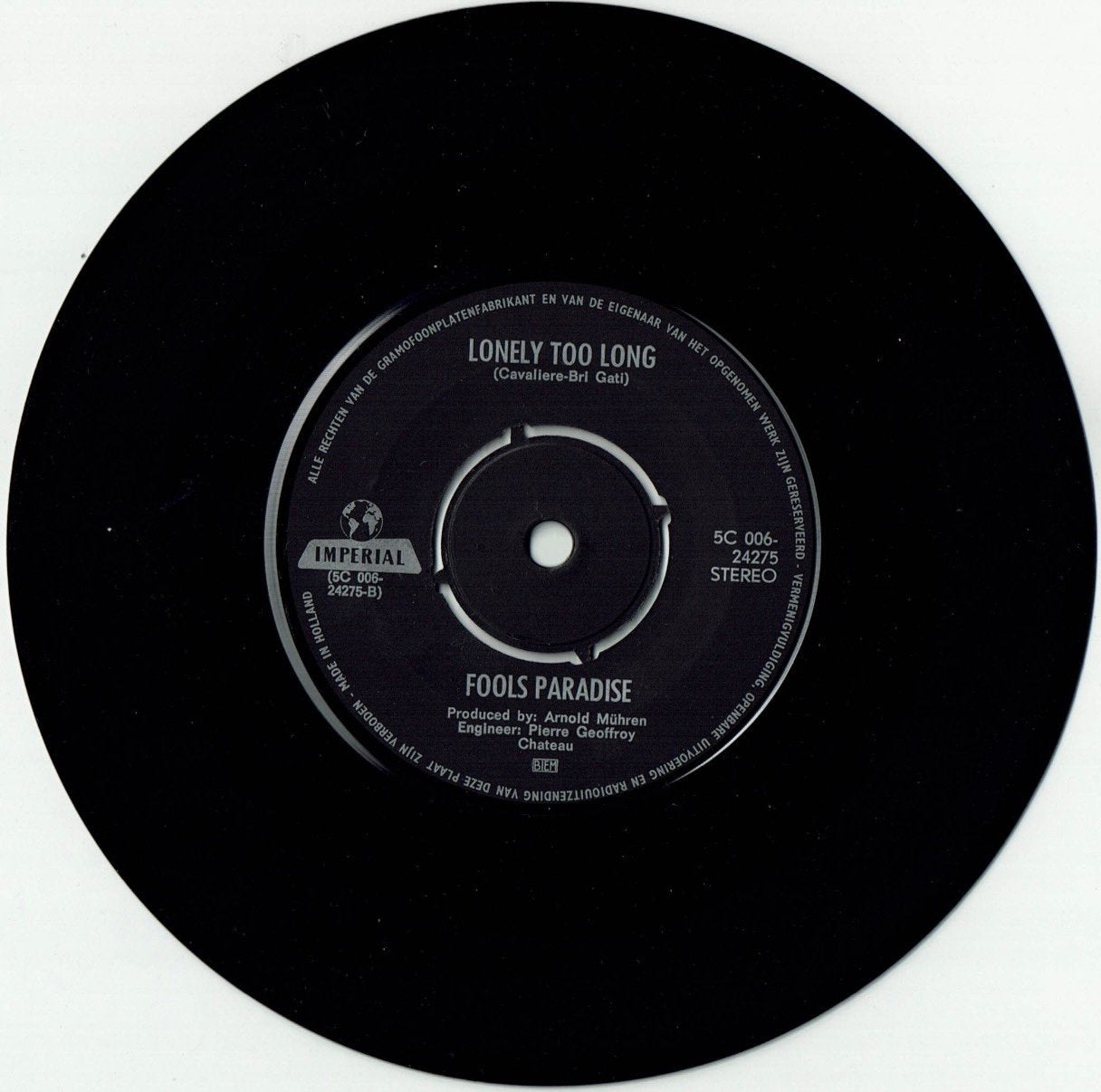 Foto 4 van Nederbeat single Fools Paradise - There She Goes (1970)