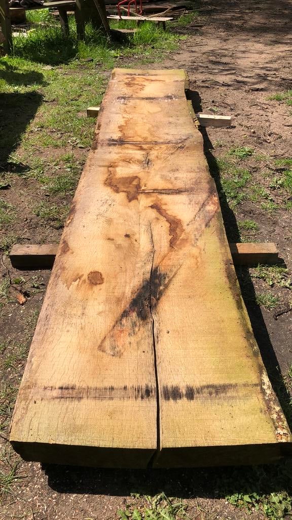 Inlands eikenhouten plank | schap. Gedroogd, Ophalen, Zo goed als nieuw, 250 cm of meer, Planken