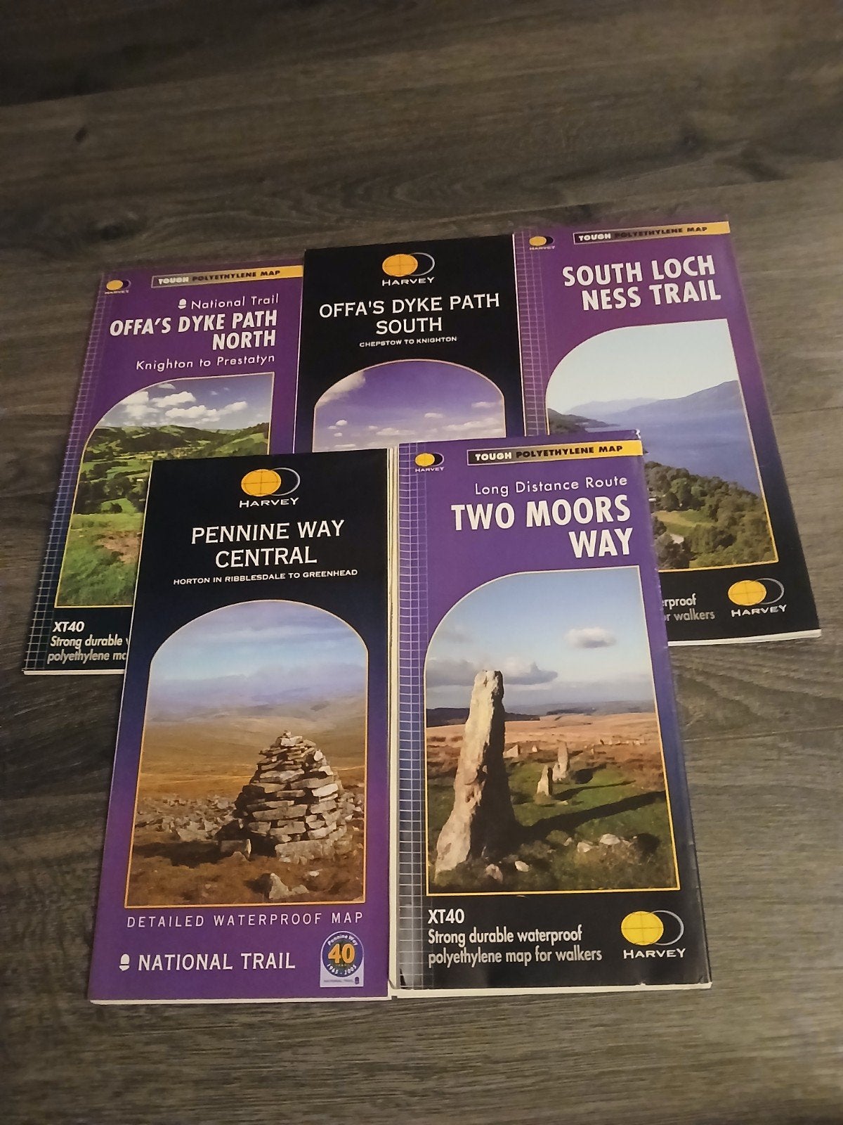 Set van 5 Harvey wandelkaarten - VK nationale routes, Boeken, Gelezen, Verenigd Koninkrijk, 2000 tot heden, Ophalen of Verzenden