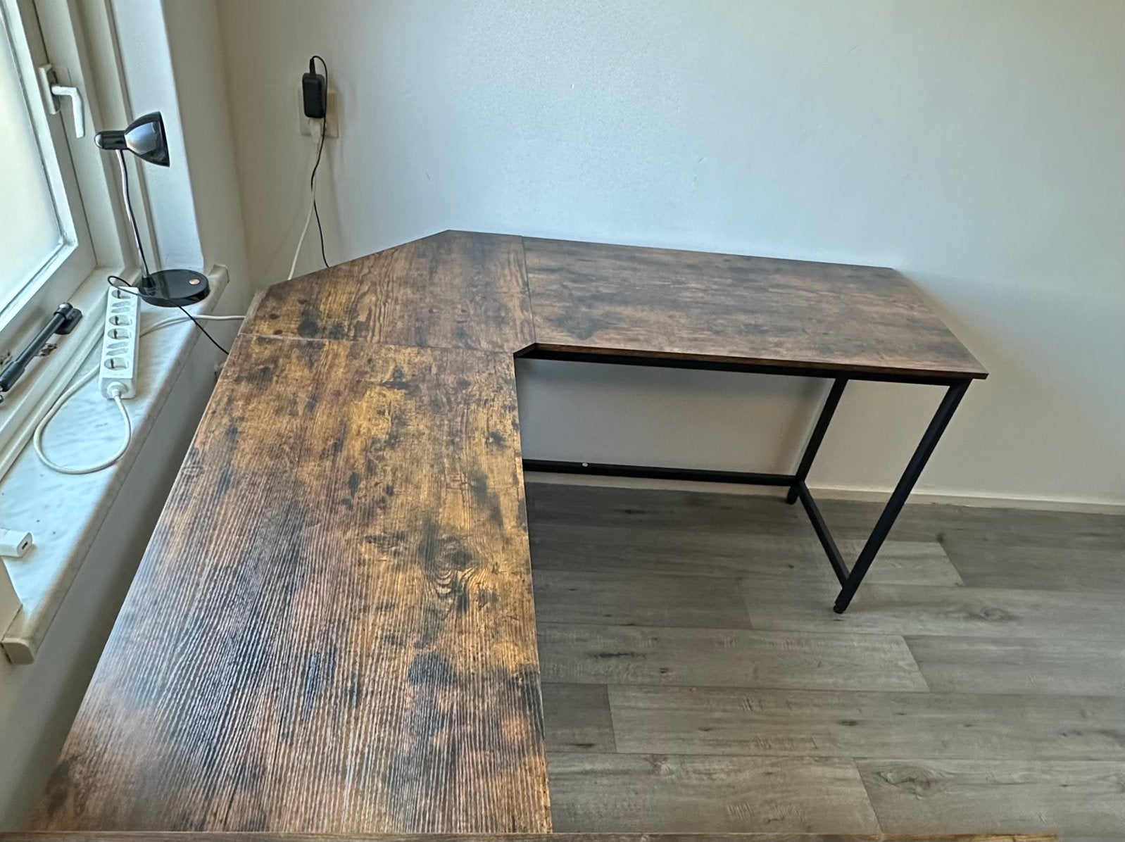 Hoekbureau 150x150cm zgan, Huis en Inrichting, Bureaus, Ophalen, Demontabel, 150 cm, Hoekbureau
