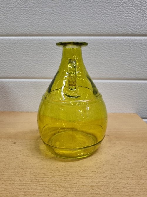 - karaf geel glas 250ml, Ophalen of Verzenden