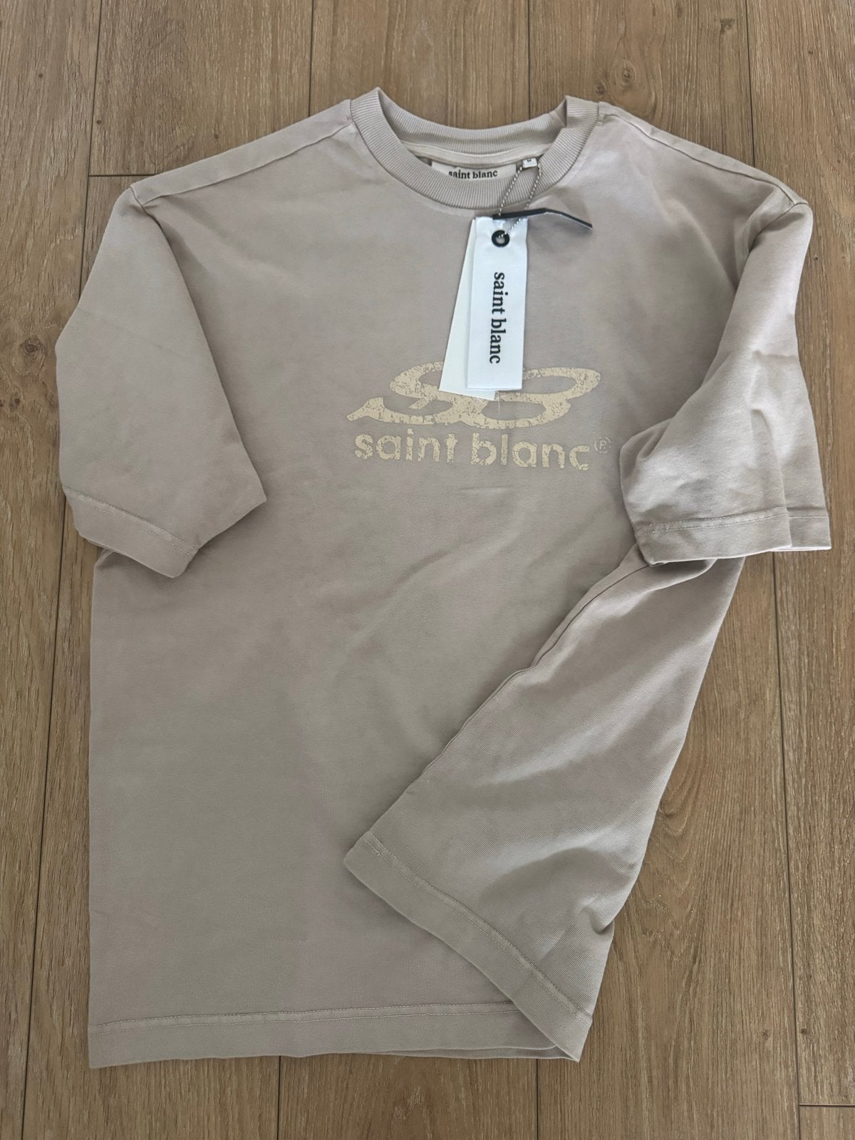 Saint Blanc T-shirt Heren Maat M - Beige (Gray Moon), Ophalen of Verzenden, Nieuw, Maat 48/50 (M), Beige