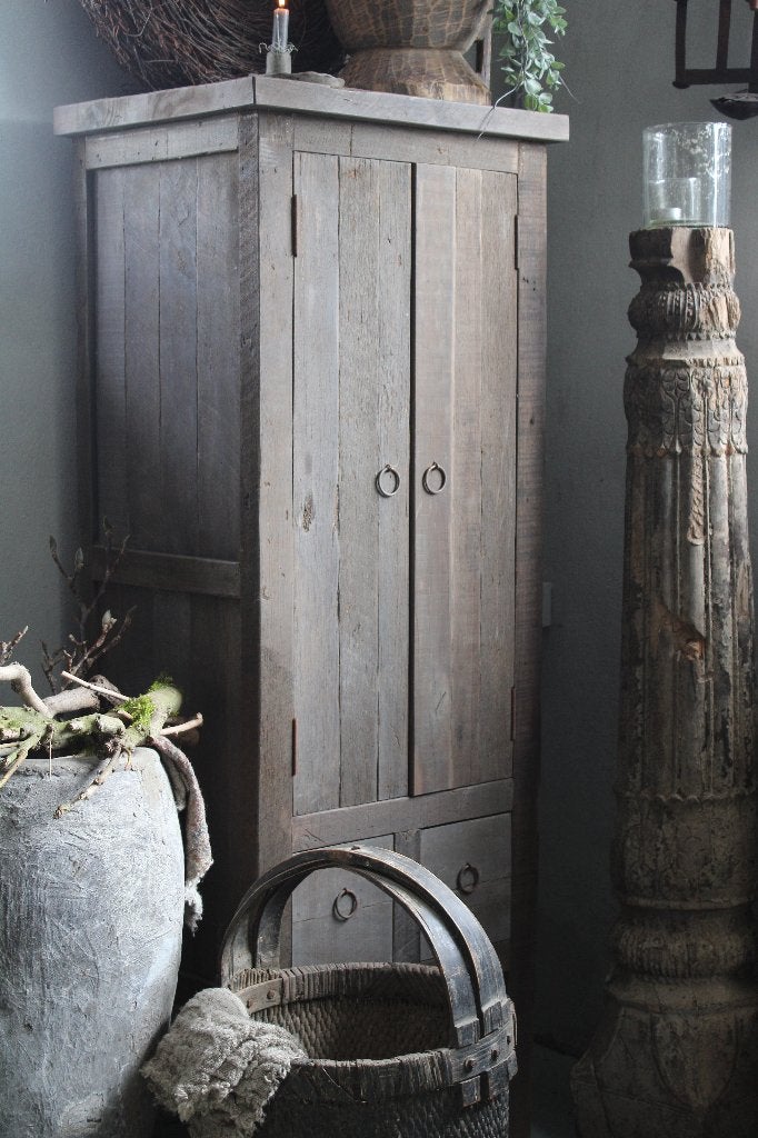 kast driftwood met 2 deurtjes en 2 laden., Ophalen, Driftwood, Zo goed als nieuw, Nvt